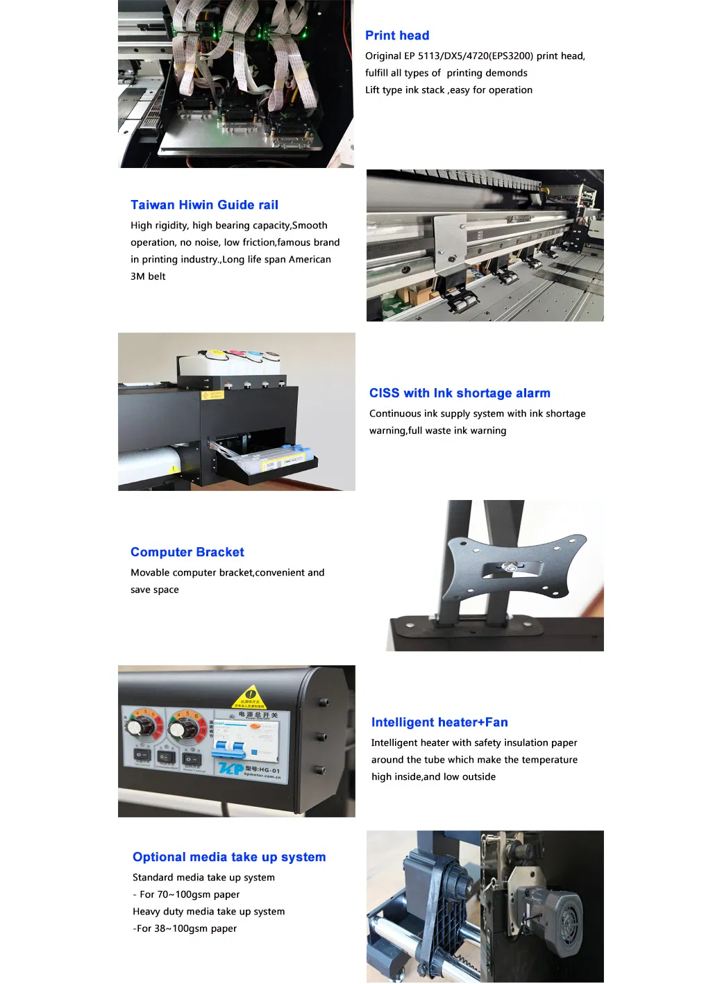 1.8m Large Format Hot Sale Sublimation Printer with Exterior Heater