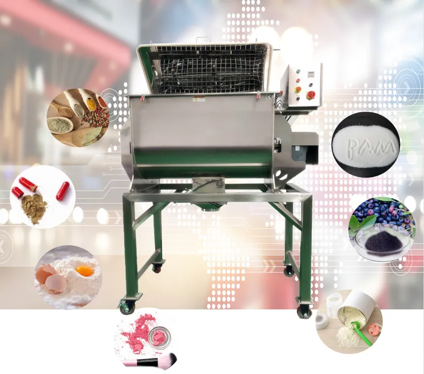 10% off High Efficient Horizontal Dry Powder Granule Food Ribbon Mixer Blender Machine