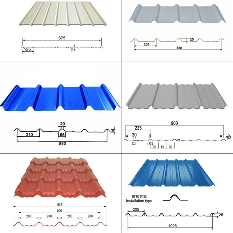 820/1000/1025 Trapezoid Metal Ibr Color Glavanized Zinc Coating Corrugated Wall Roofing Sheets