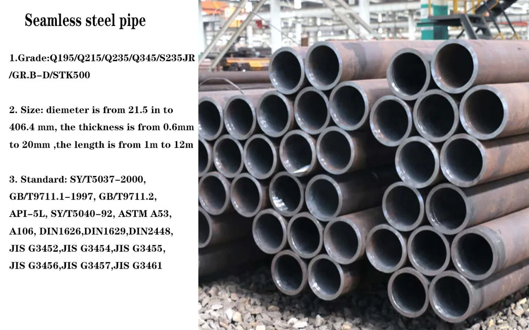 ASTM A29m 1025 1030 1035 1040 ASTM A106 Gr. B Seamless Carbon Steel Pipe