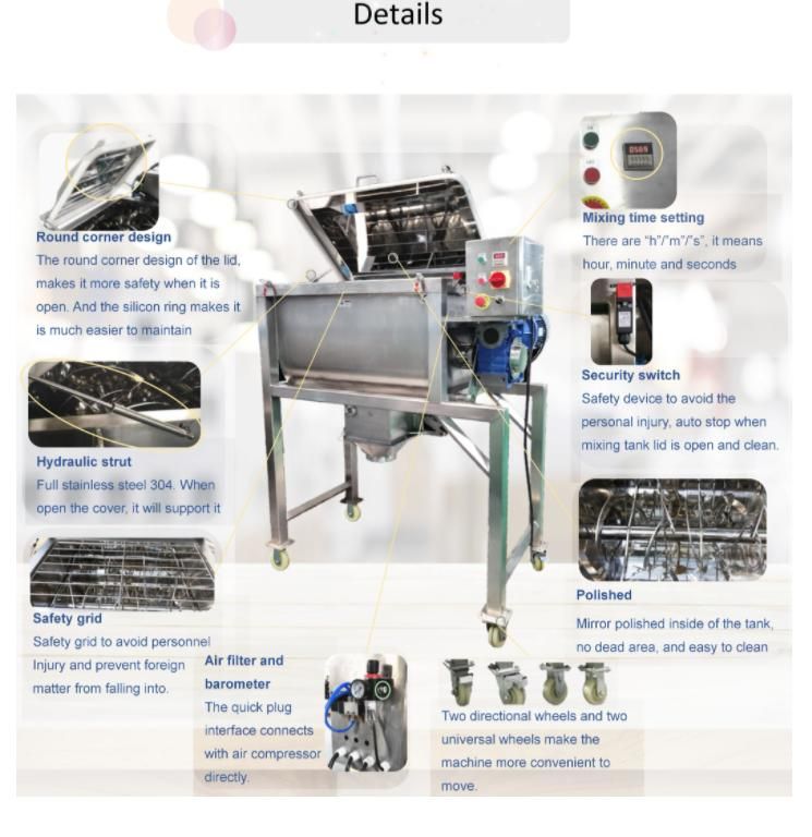 China Wholesale Ribbon Blender Dry Powder for Food Industry