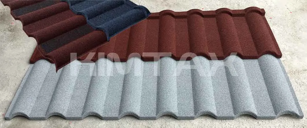 Durable Galvanized Stone Coated Metal Roman Roofing Tiles