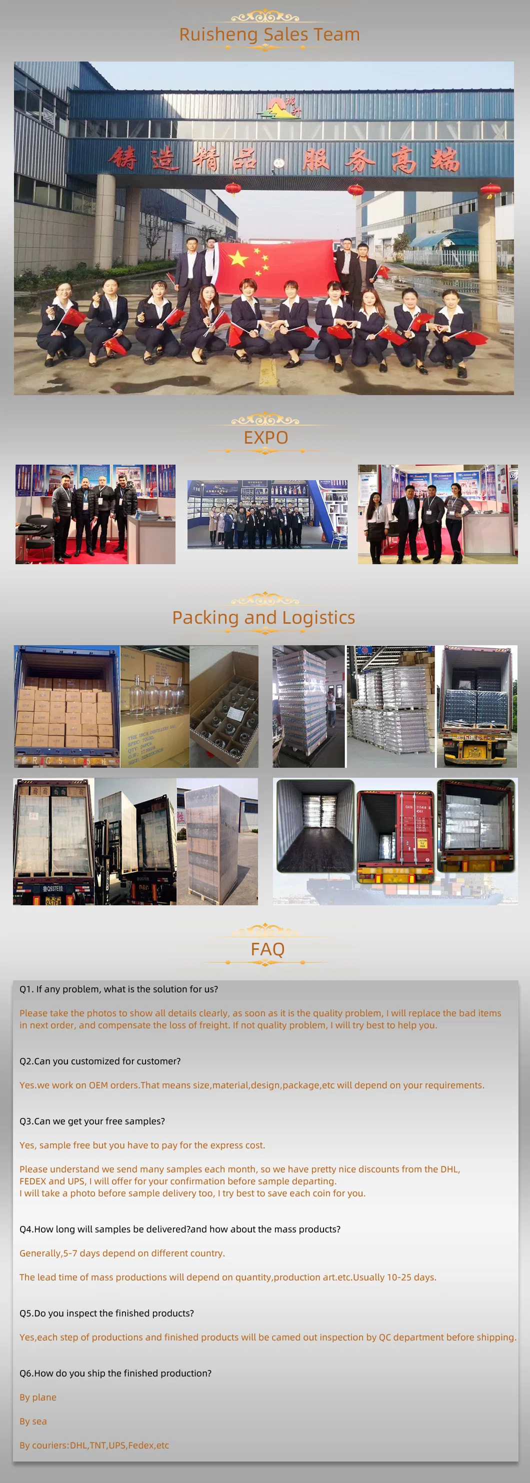 Empty 2000ml 2 Liter Glass Whiskey Bottle with Screw Cap