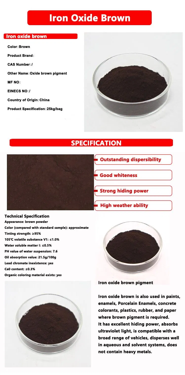 Factory Hot Selling Coloring Natural Pigment Iron Oxide Brown
