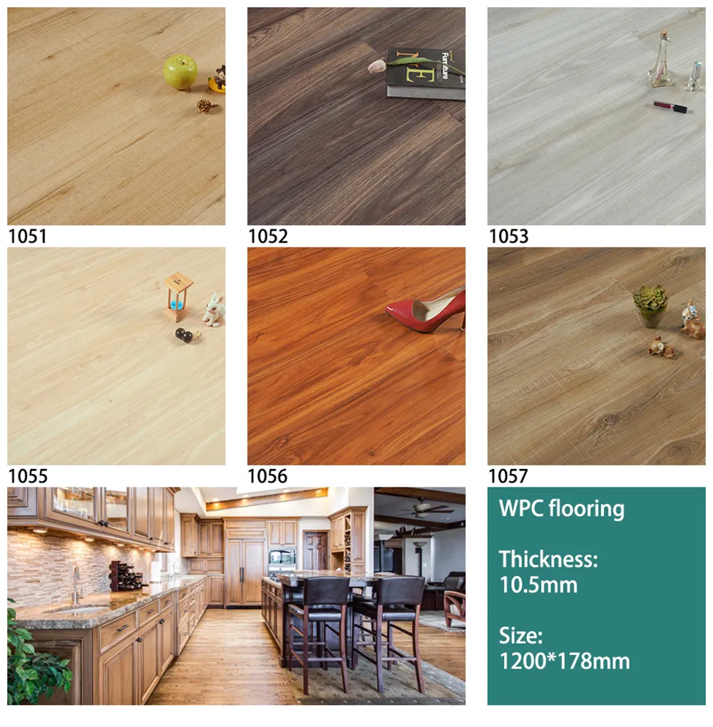 Fireproof Waterproof Self Adhesive Wood Look PVC Sheet Vinyl Flooring