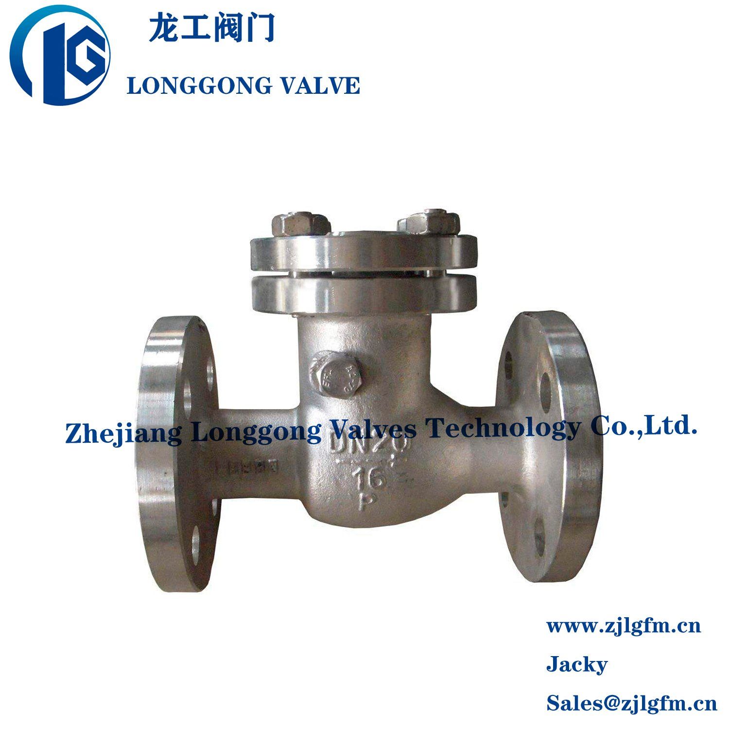 Pn10 GB/API 6D/ANSI Oil Gas Water Usage Low Pressure Cast Steel Flanged Swing Check Valve Wcb/CF8/CF8m