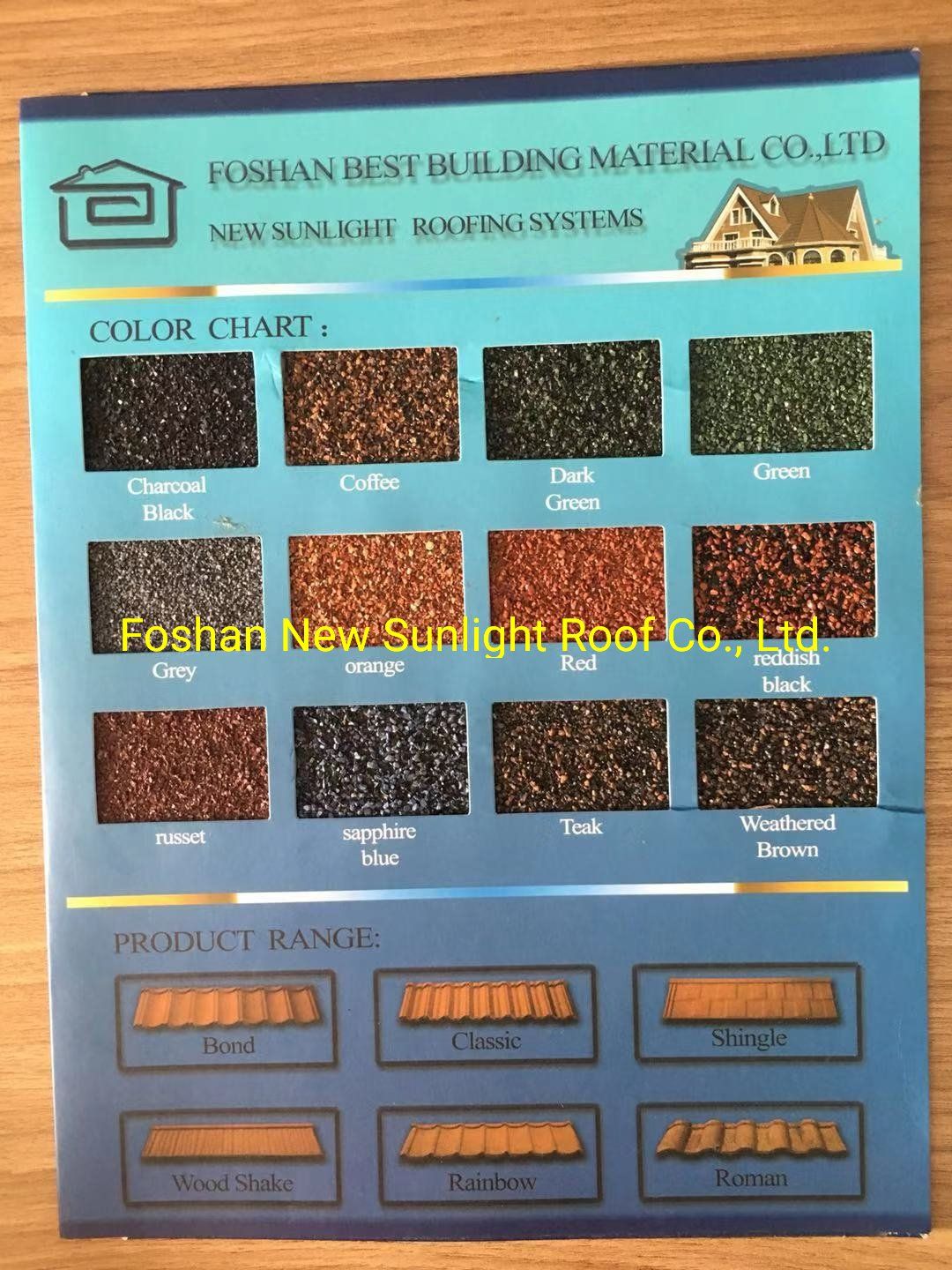 Roof Tile Ridge Cap 1320*420mm / Color Stone Coated Metal Roofing Tile / Zinc Roof Sheet Price