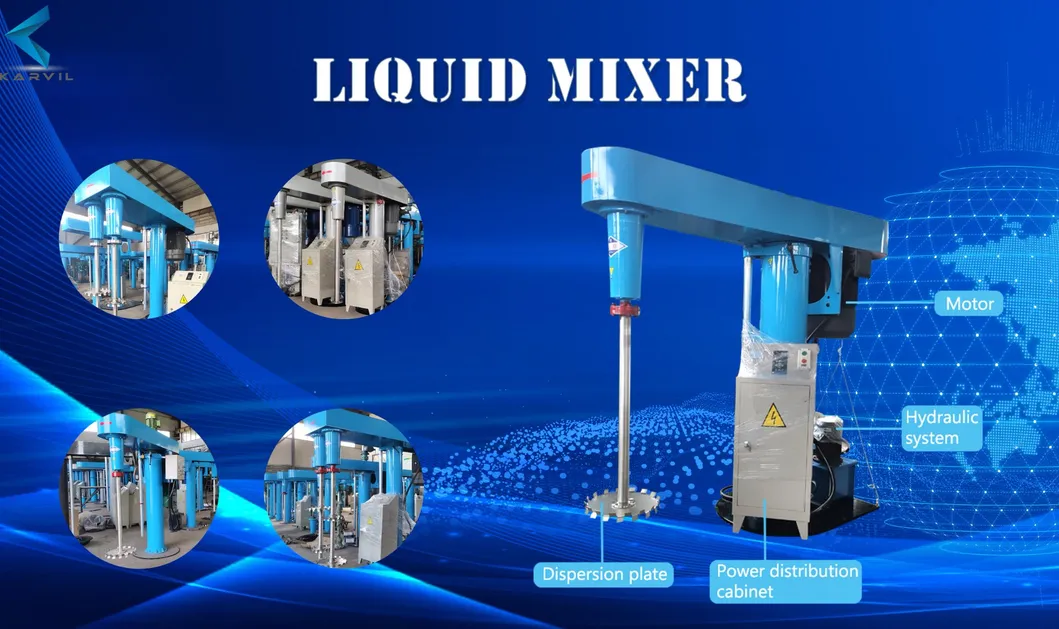 Stirring Dissolving and Dispersing Mixer for Mixing Liquid and Powder Solid