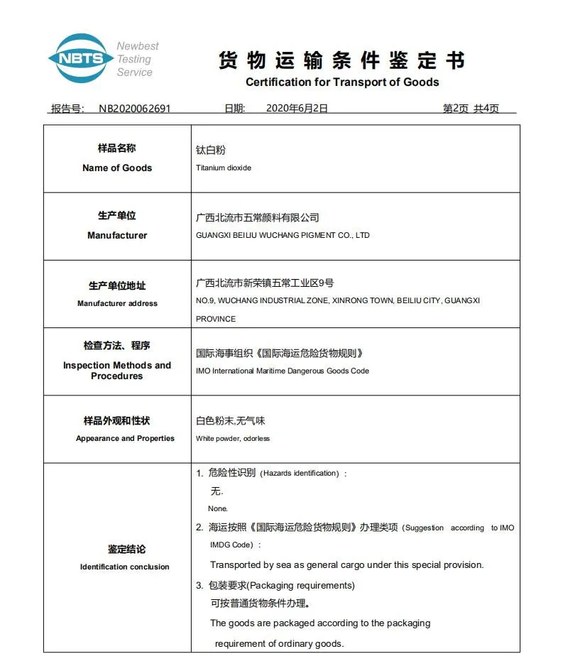 Supply Rutile Titanium Dioxide RS110 (paint and coating special type) Titanium Dioxide